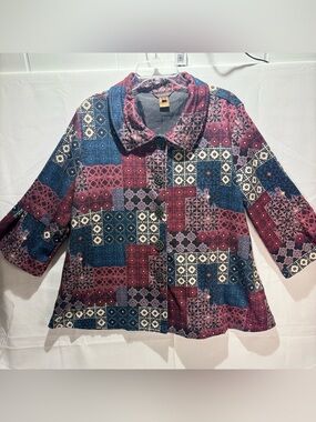 Multiples Art-to-Wear Patchwork Jacket